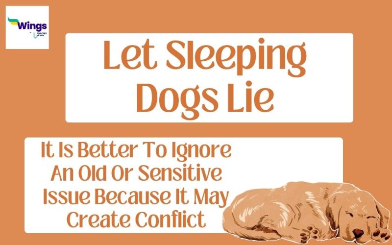 Let Sleeping Dogs Lie Idiom Meaning, Examples, Synonyms | Leverage Edu