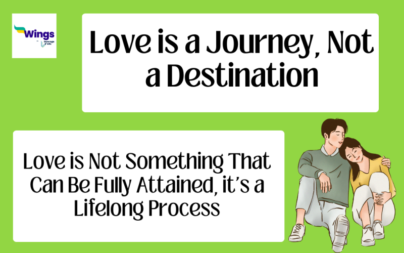 Love is a journey, not a destination