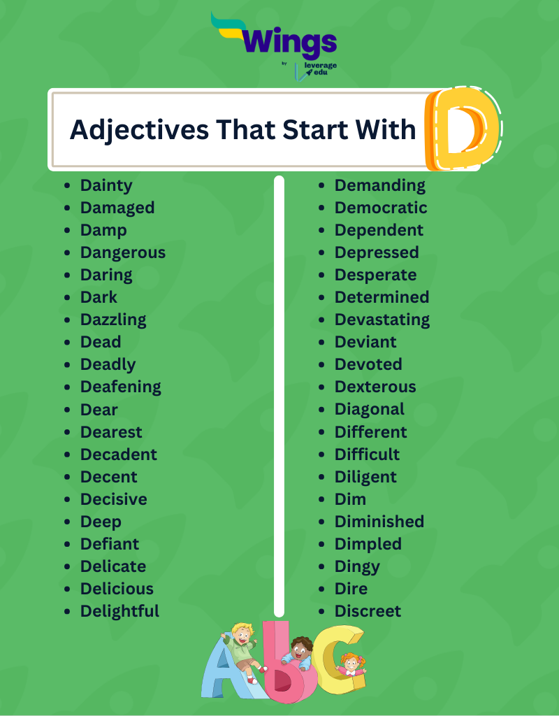 99+ Adjectives Starting With The Letter D with Meanings and Examples ...