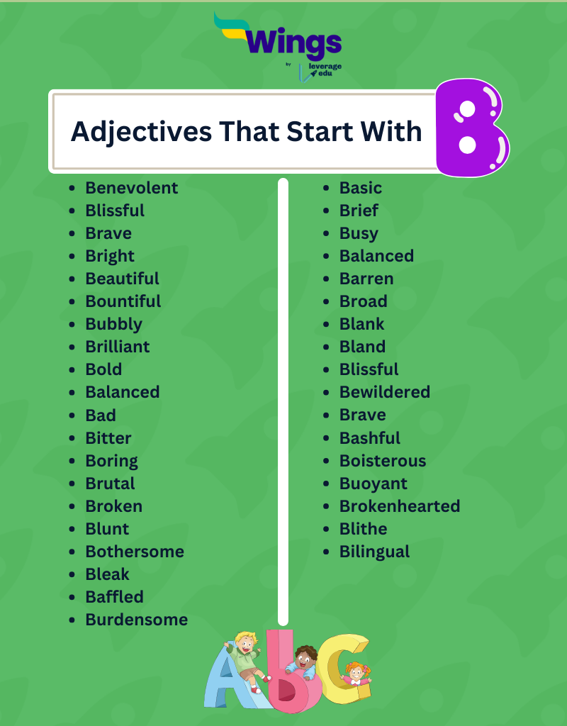 Adjectives Starting With The Letter B