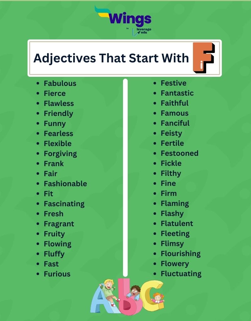 Adjectives that Start With Letter F