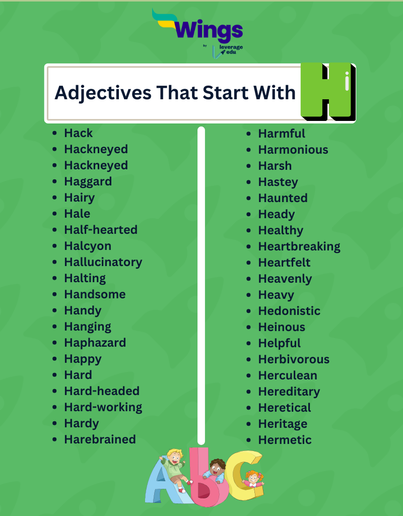 Adjectives Starting With The Letter H