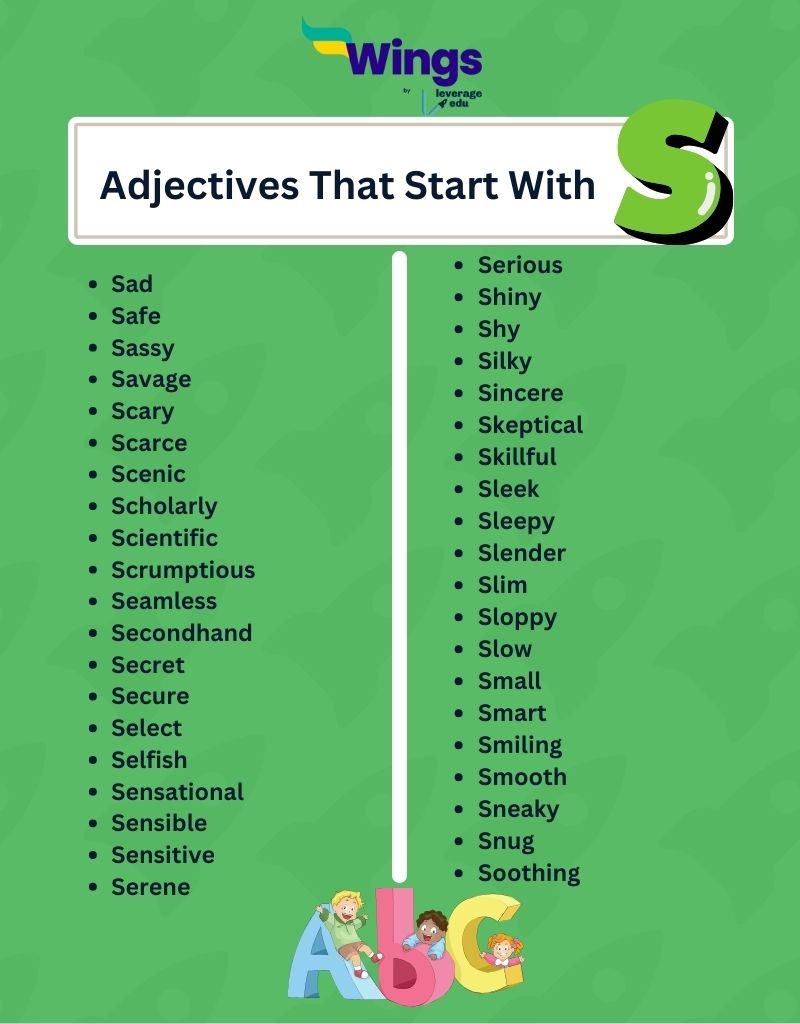 Adjectives Starting With The Letter S