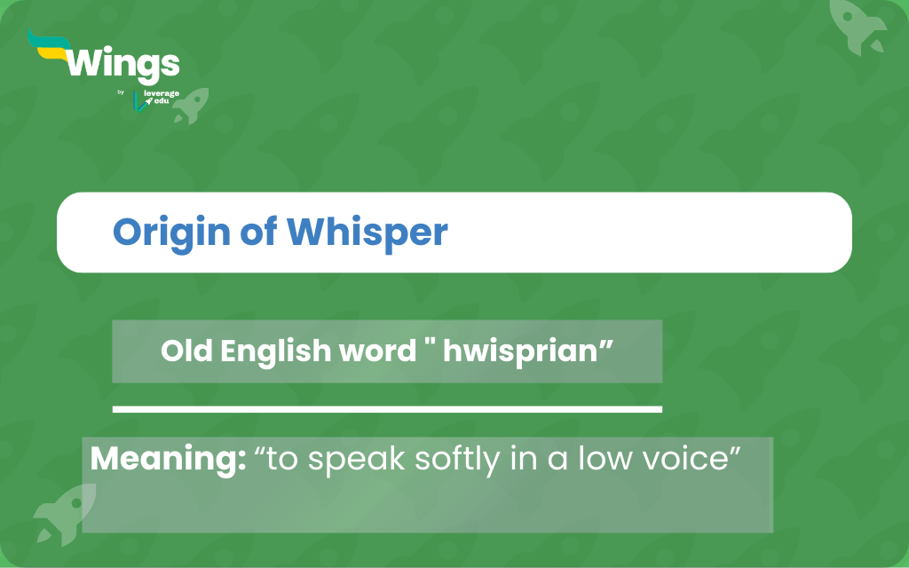 Antonynm of Whisper : Origin of Whisper