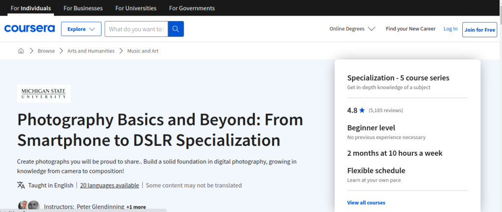 Photography Courses Online