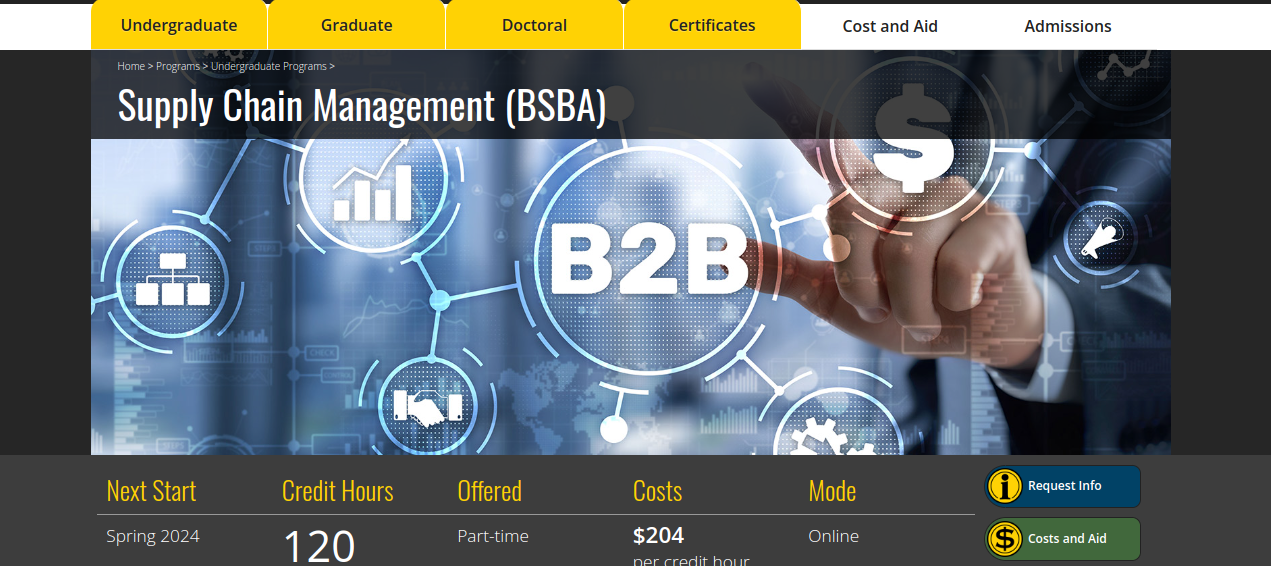 best online supply chain management degree