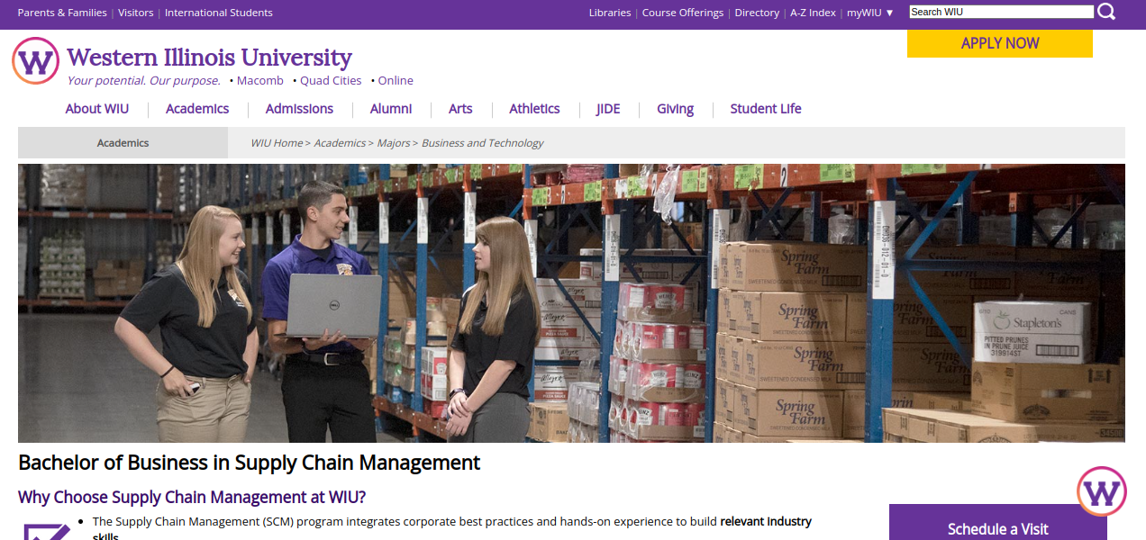 best online supply chain management degree