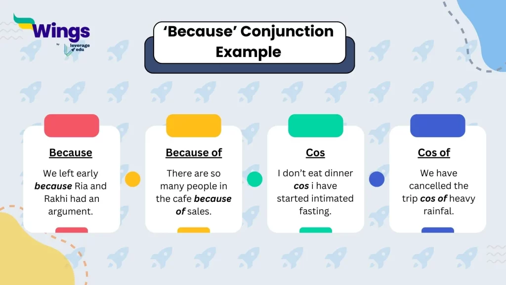 Because conjunction example