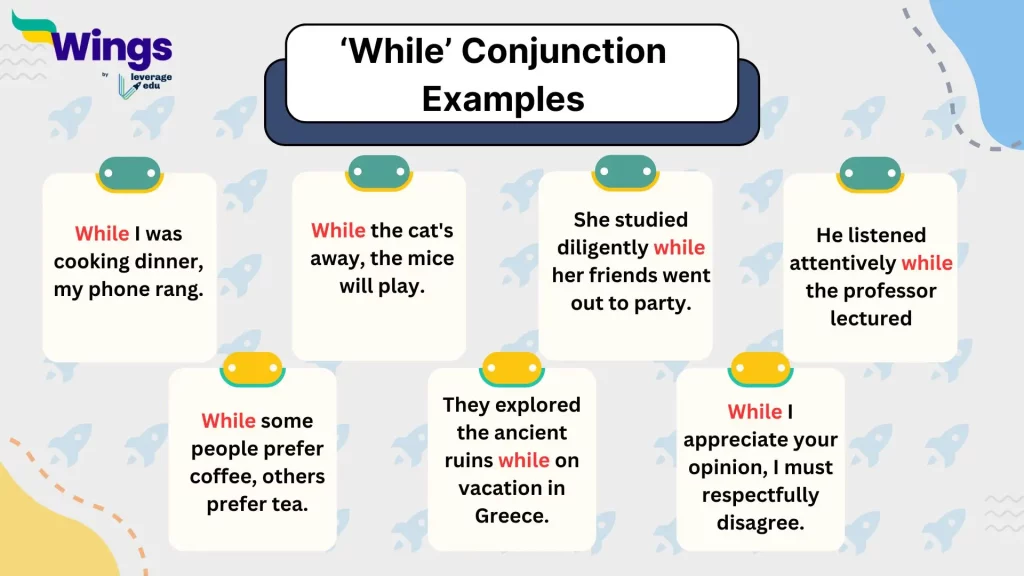 'While' Conjunction Examples