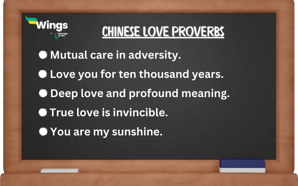Chinese love proverbs