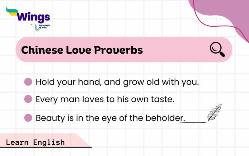 Chinese Love Proverbs