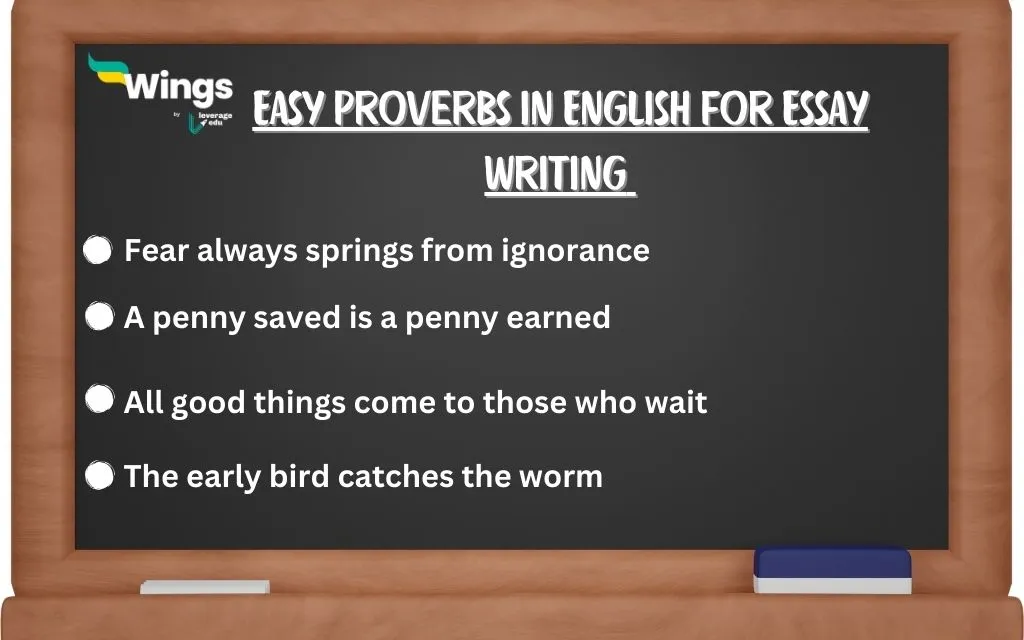 Easy Proverbs in English for Essay Writing