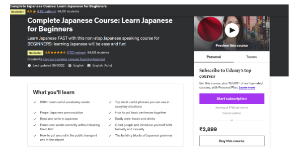 Best online japanese courses