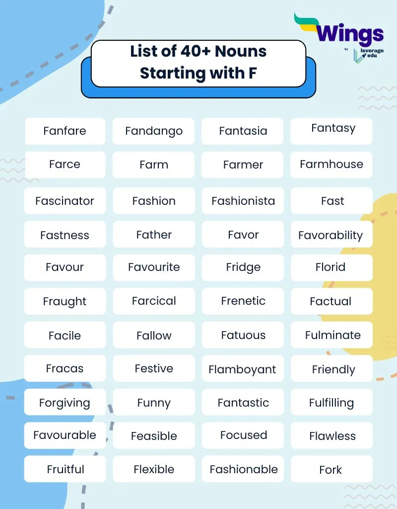 Noun Starting with F