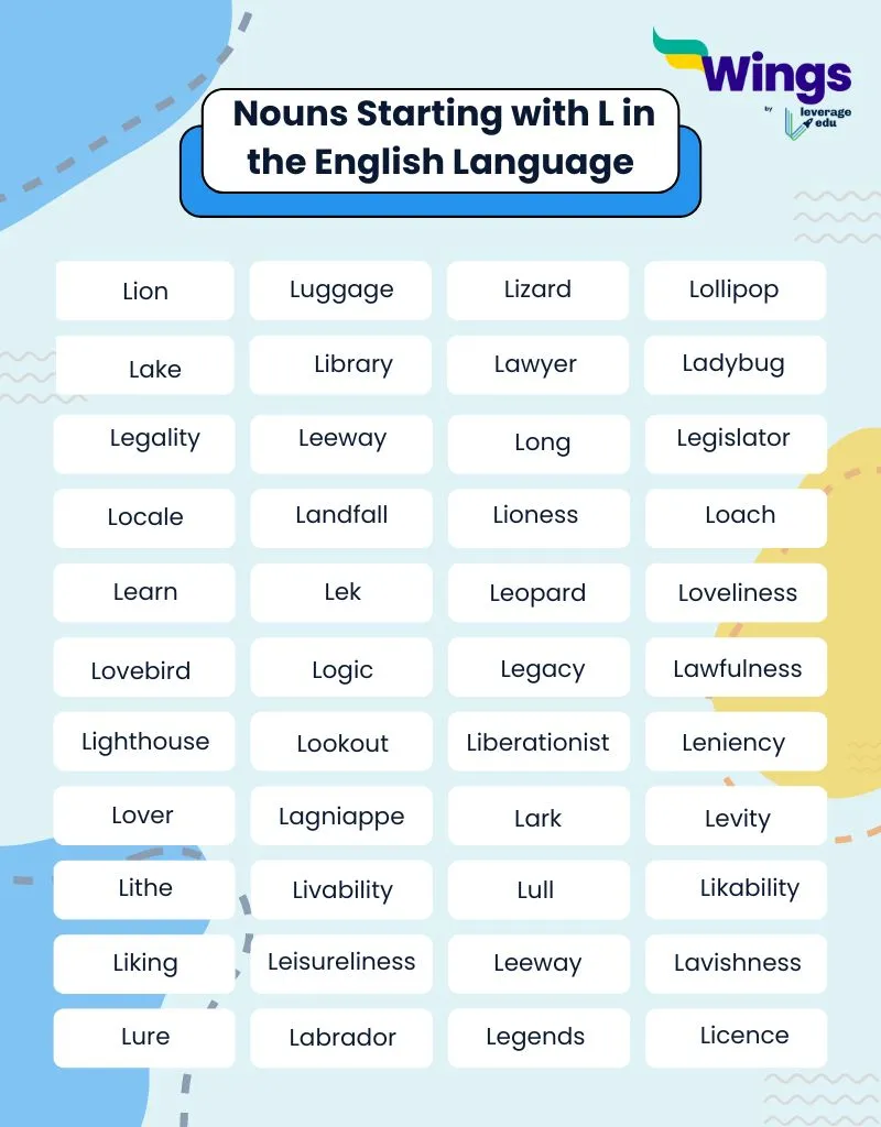 Noun starting with L