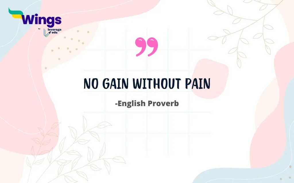 no pain without gain