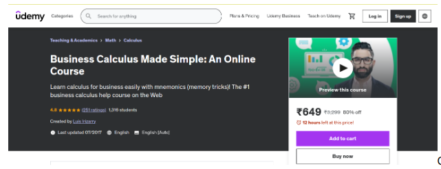 online business calculus course