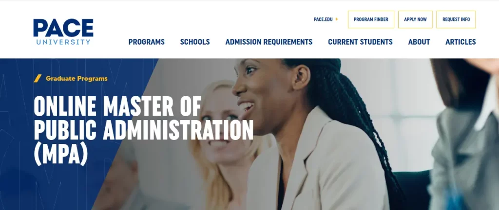 Pace University Online MPA Course
