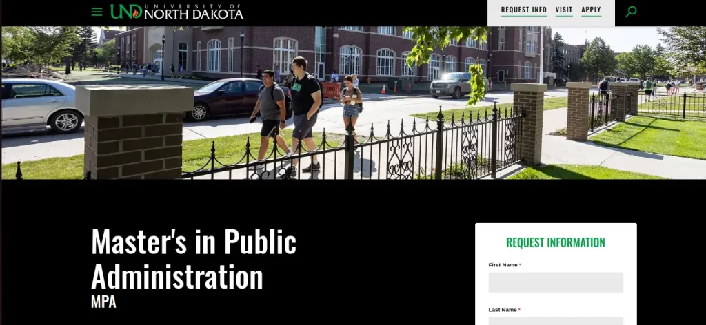 The University of North Dakota Master’s in Public Administration Online Degree
