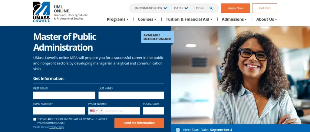 UML online’s Master of Public Administration