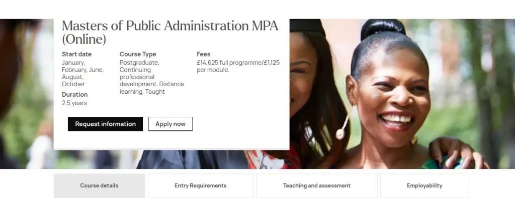 University of Birmingham’s public administration master's degree online