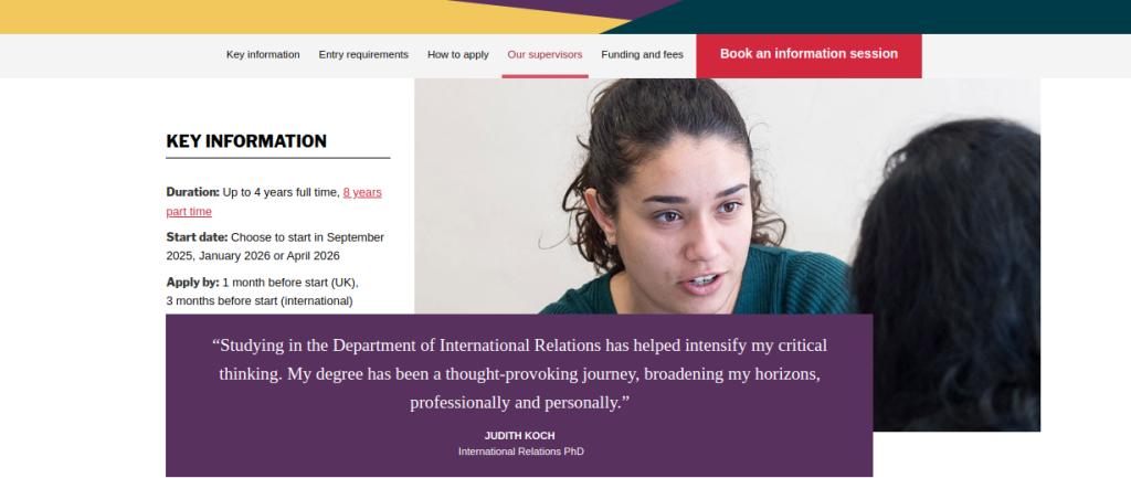 phd in international relations online