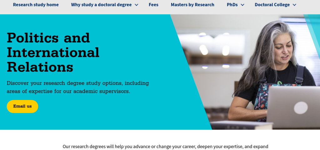 phd in international relations online