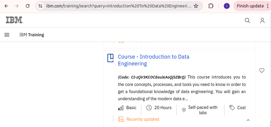 data engineer course online