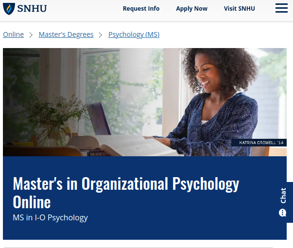 Industrial Organizational Psychology Masters Degree Program