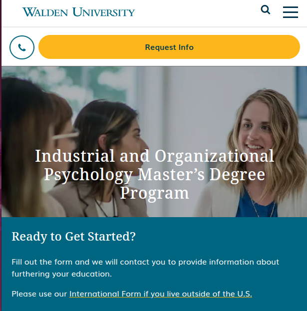 Industrial Organizational Psychology Masters Degree Program