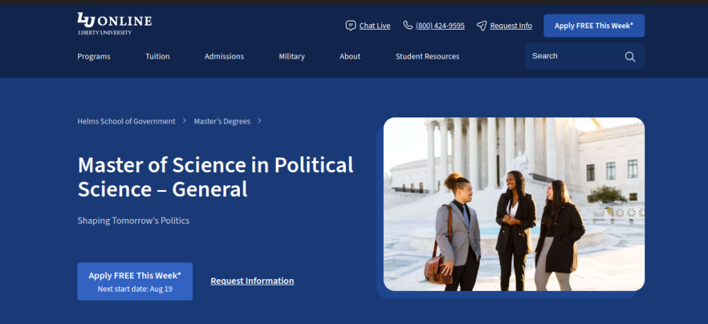 online master's in political science