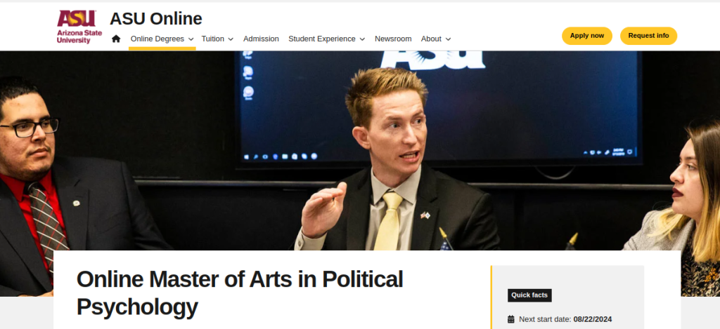 online master's in political science