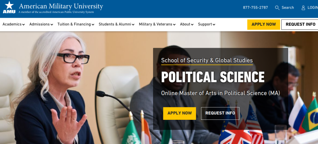 online master's in political science