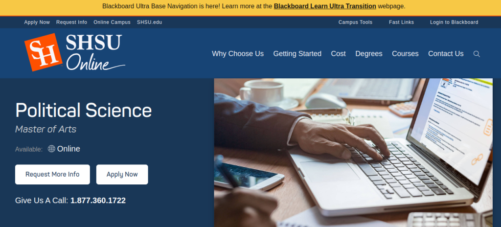 online master's in political science