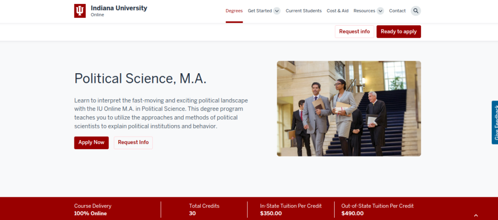 online master's in political science