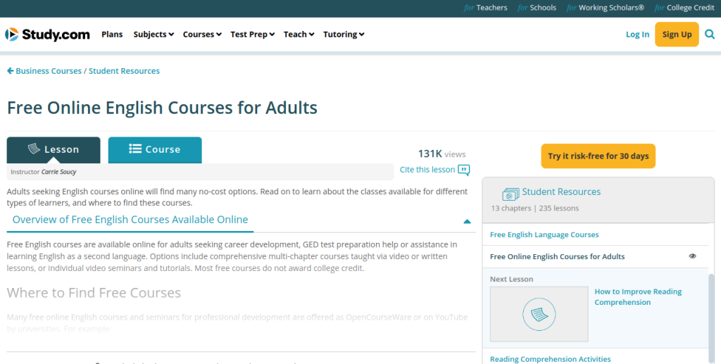 Online Free Maths and English Courses for Adults