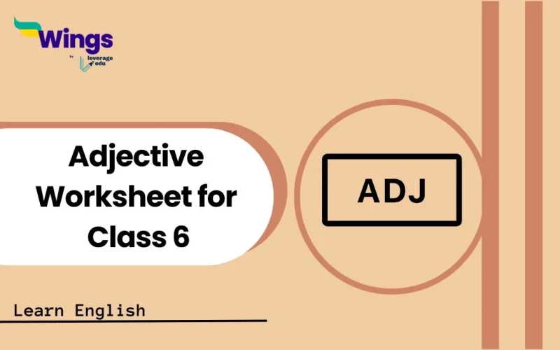 Adjective Worksheet for Class 6