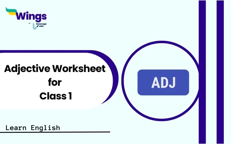 Adjective Worksheet for Class 1