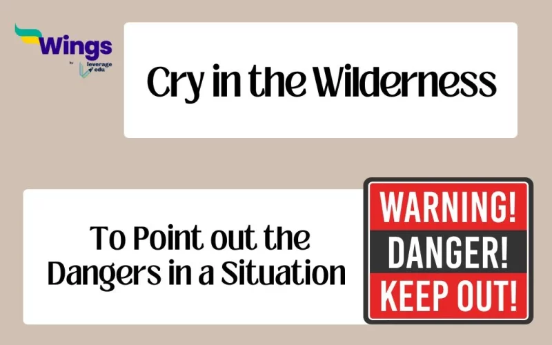 Cry in the wilderness idiom