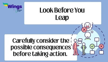 Look Before You Leap Idiom