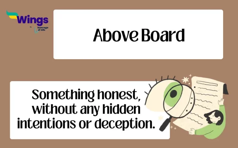 Above Board Idiom