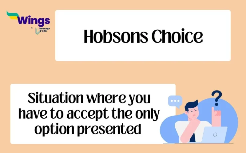 Hobsons Choice Idiom