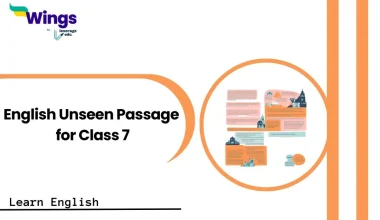 English Unseen Passage for Class 7