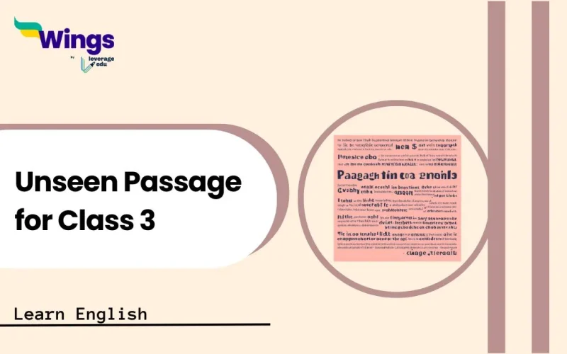 Unseen Passage for Class 3