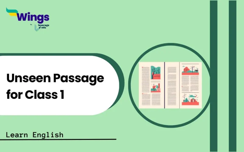 Unseen Passage for Class 1