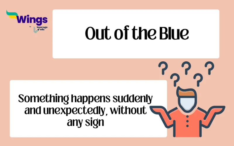 out of the blue idiom meaning
