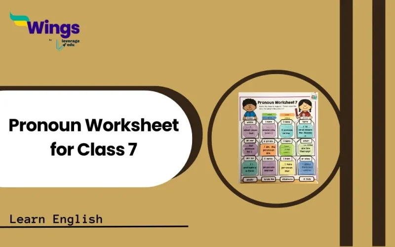 pronoun worksheet for class 7