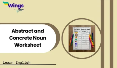 Abstract and Concrete Noun Worksheet