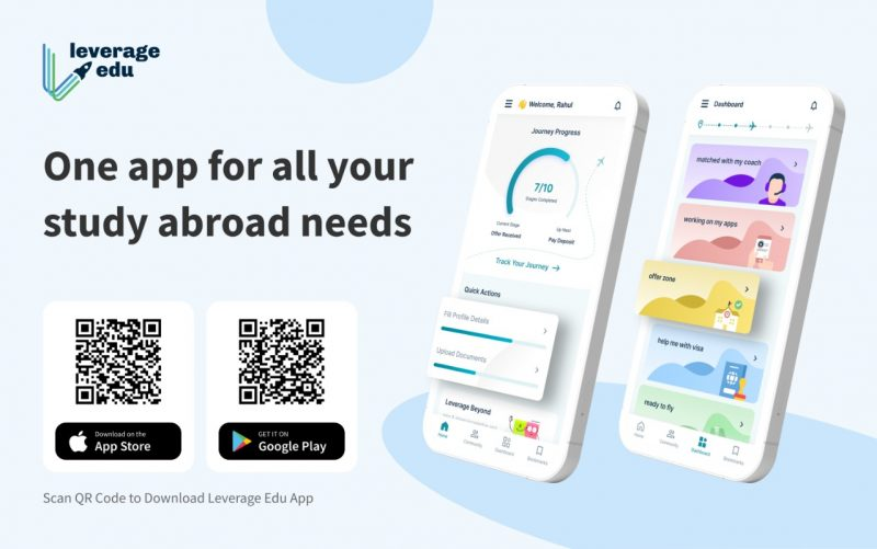 One app for all your study abroad needs - Study Abroad with Leverage Edu