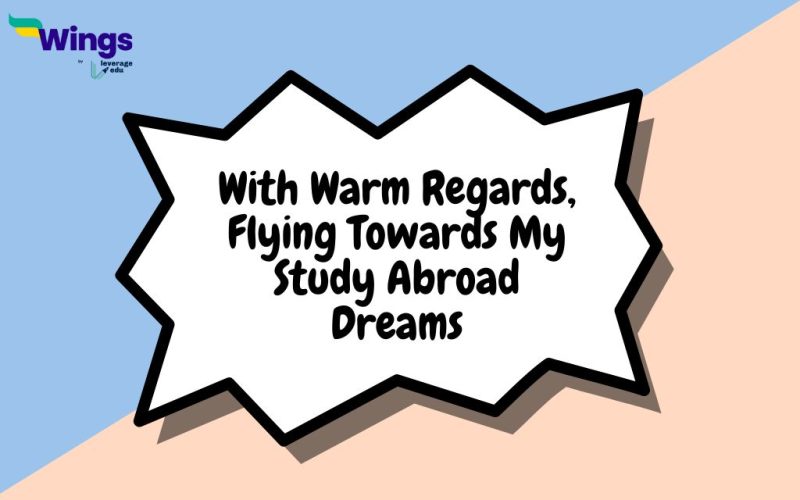 With Warm Regards, Flying Towards My Study Abroad Dreams